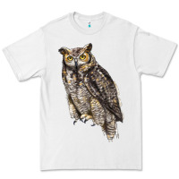 White Great Horned Owl Premium Tee - LillyAllenDesigns