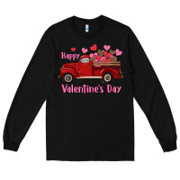 Black happy valentine's day truck hearts Long Sleeve Tee - RanaPortraitStore
