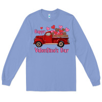 Colony Blue happy valentine's day truck hearts Long Sleeve Tee - RanaPortraitStore