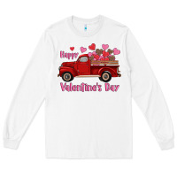 White happy valentine's day truck hearts Long Sleeve Tee - RanaPortraitStore