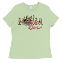 Matcha Mama bear with daisy Ladies Tee - RanaPortraitStore