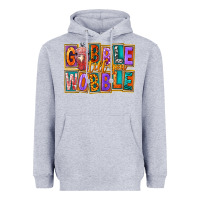 Heather Grey Gobble Till You Wobble Heavyweight Hoodie - FaDigitalArtStudio
