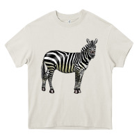 Cream zebra Heavy Core Tee - LillyAllenDesigns