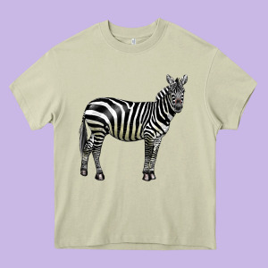 Zebra Heavy Core Tee Designed By Lillyallendesigns