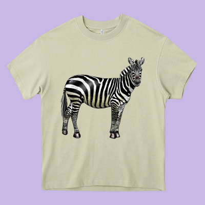 Zebra Heavy Core Tee Designed By Lillyallendesigns