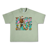 Oil Green Boss Lady Urban Heavy Tee - BundleAndBundleShop