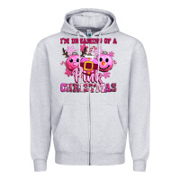 Heather Grey iam dreaming of a christmas Zipper Hoodie - CowGirlArtShop