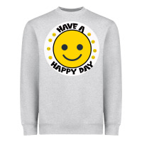 Heather Grey Have A Happy Day Heavyweight Sweatshirt - Bettercallsaul
