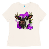 Bone halloween roses cow Ladies Tee - Jasminsmagicworld