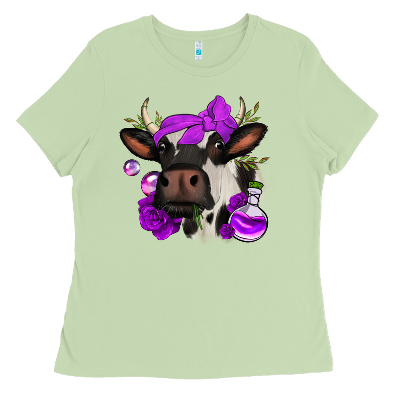 Halloween Roses Cow Ladies Tee by Jasminsmagicworld | Teevron
