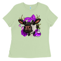 Matcha halloween roses cow Ladies Tee - Jasminsmagicworld