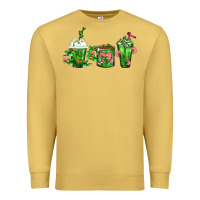 Antique Gold Cactus Lover Cactus Coffee Cups Premium Sweatshirt - FaDigitalArtStudio