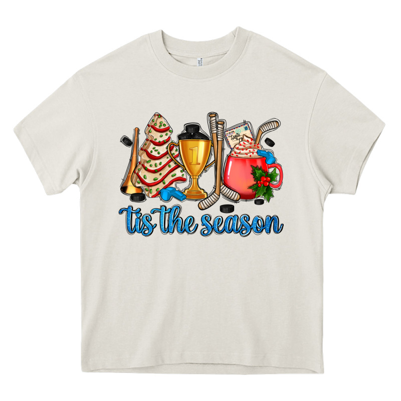 Tis The Season Hockey And Christmas Heavy Core Tee by AdoDesignShop | Teevron