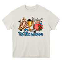 Cream tis the season hockey and Christmas Heavy Core Tee - AdoDesignShop