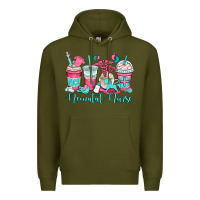 Army Green nicu neonatal nurse coffee cups Premium Hoodie - OliviaCreatesArt