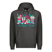 Charcoal Heather nicu neonatal nurse coffee cups Premium Hoodie - OliviaCreatesArt