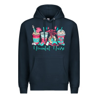 Navy nicu neonatal nurse coffee cups Premium Hoodie - OliviaCreatesArt