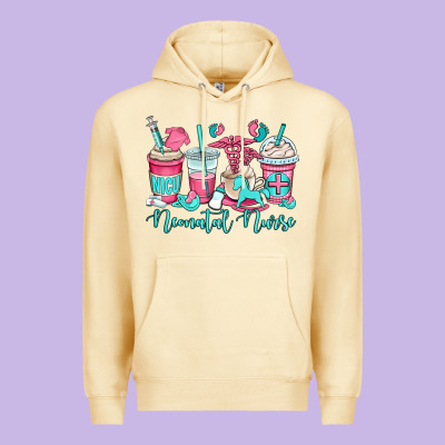 Nicu Neonatal Nurse Coffee Cups Premium Hoodie Designed By Oliviacreatesart