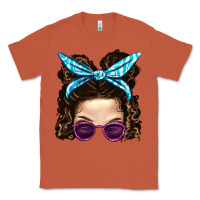 Copper Messy Bun Mom And Pink Leopard Sunglasses Classic Tee - BundleAndBundleShop