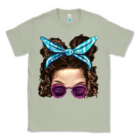 Matcha Messy Bun Mom And Pink Leopard Sunglasses Classic Tee - BundleAndBundleShop