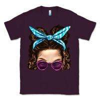 Plum Messy Bun Mom And Pink Leopard Sunglasses Classic Tee - BundleAndBundleShop