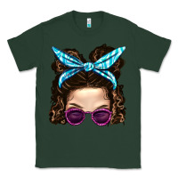 Sports Green Messy Bun Mom And Pink Leopard Sunglasses Classic Tee - BundleAndBundleShop