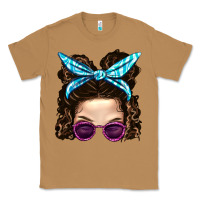 Toasted Coconut Messy Bun Mom And Pink Leopard Sunglasses Classic Tee - BundleAndBundleShop