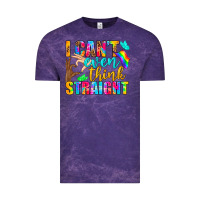 Cloud Purple LGBTQ I Can't Even Think Straight Vintage Tee - BundleAndBundleShop