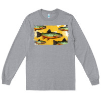 Heather Grey Colorado Greenback Cutthroat Trout Fish Long Sleeve Tee - Bettercallsaul