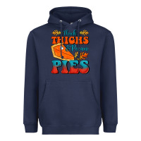 Navy Thick Thighs&Pecan Pies Heavyweight Hoodie - FaDigitalArtStudio