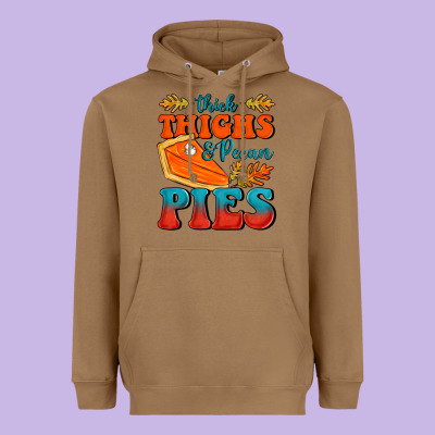 Thick Thighs&pecan Pies Heavyweight Hoodie Designed By Fadigitalartstudio