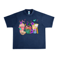 Navy School Girl Coffee Cup Bbs Urban Heavy Tee - BundleAndBundleShop