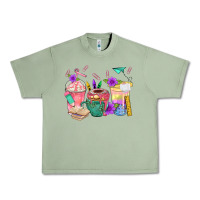 Oil Green School Girl Coffee Cup Bbs Urban Heavy Tee - BundleAndBundleShop