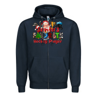 Navy santas favorite hockey player Zipper Hoodie - CowGirlArtShop