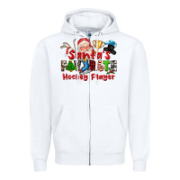 White santas favorite hockey player Zipper Hoodie - CowGirlArtShop