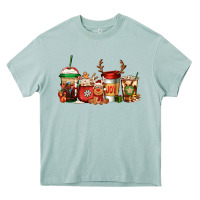 Arona Reindeer Christmas Coffee Cups Heavy Core Tee - Jasminsmagicworld