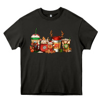 Asphalt Reindeer Christmas Coffee Cups Heavy Core Tee - Jasminsmagicworld