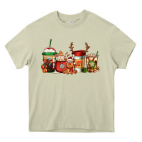 Mossy Reindeer Christmas Coffee Cups Heavy Core Tee - Jasminsmagicworld