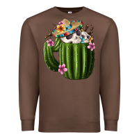 Chestnut Day Of The Dead Mexican Cactus Premium Sweatshirt - FaDigitalArtStudio