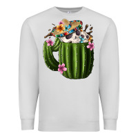 Dove Grey Day Of The Dead Mexican Cactus Premium Sweatshirt - FaDigitalArtStudio