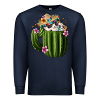 Navy Day Of The Dead Mexican Cactus Premium Sweatshirt - FaDigitalArtStudio