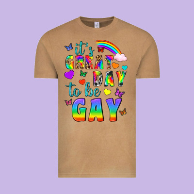 Western It's Great Day To Be Gay Vintage Tee Designed By Bundleandbundleshop