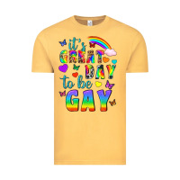 Vintage Mustard Western It's Great Day To Be Gay Vintage Tee - BundleAndBundleShop