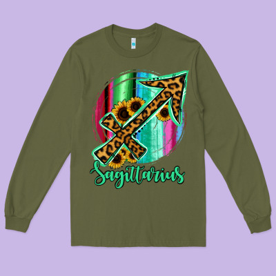 Sagittarrius Sign Of Zodiac Long Sleeve Tee Designed By Bettercallsaul