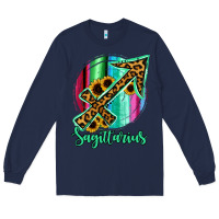 Navy Sagittarrius Sign of Zodiac Long Sleeve Tee - Bettercallsaul