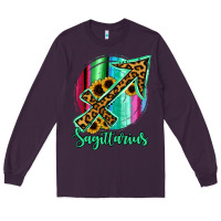 Plum Sagittarrius Sign of Zodiac Long Sleeve Tee - Bettercallsaul