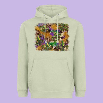 Mardi Gras Plaid Purple Glitter Background Heavyweight Hoodie Designed By Fadigitalartstudio
