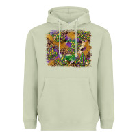 Matcha mardi gras plaid purple glitter background Heavyweight Hoodie - FaDigitalArtStudio