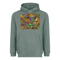 Sage mardi gras plaid purple glitter background Heavyweight Hoodie - FaDigitalArtStudio