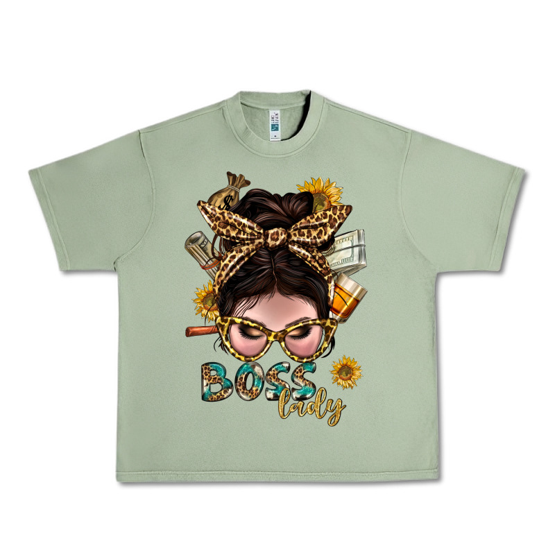 Western Messy Bun Boss Lady With Money Urban Heavy Tee by BundleAndBundleShop | Teevron